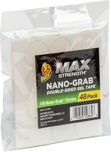 شريط جل مزدوج الجوانب من Duck Max بتقنية Nano-Grab، شفاف، متعدد الأغراض وقابل للإزالة، 0.94 بوصة × 5 أقدام، شفاف، 6 عبوات (287640) in Saudi Arabia