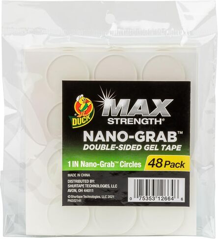 شريط جل مزدوج الجوانب من Duck Max بتقنية Nano-Grab، شفاف، متعدد الأغراض وقابل للإزالة، 0.94 بوصة × 5 أقدام، شفاف، 6 عبوات (287640) in Saudi Arabia