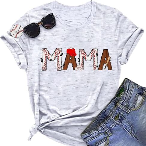 تي شيرت ماما للسيدات في عصر أمي تي شيرت مضحك Mom Life كاجوال بأكمام قصيرة تي شيرت in Kuwait