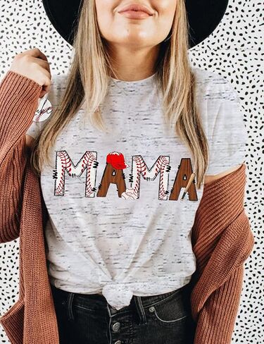 تي شيرت ماما للسيدات في عصر أمي تي شيرت مضحك Mom Life كاجوال بأكمام قصيرة تي شيرت in Kuwait