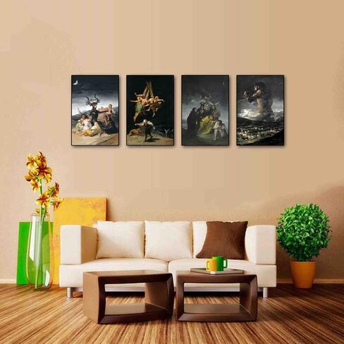 TAIYUK Caravaggio Wall Art Prints,Caravaggio Canvas Poster Set of 4,Art Painting Posters for Room Aesthetic, Home Decorative Wall Art Living Room Bedroom 08x12inch(20x30cm) Unframed 4 PCS JECUKN in Saudi Arabia