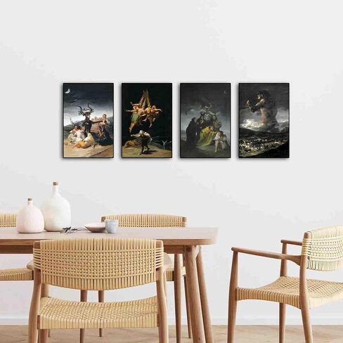 TAIYUK Caravaggio Wall Art Prints,Caravaggio Canvas Poster Set of 4,Art Painting Posters for Room Aesthetic, Home Decorative Wall Art Living Room Bedroom 08x12inch(20x30cm) Unframed 4 PCS JECUKN in Saudi Arabia