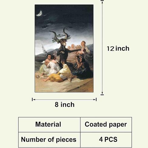 TAIYUK Caravaggio Wall Art Prints,Caravaggio Canvas Poster Set of 4,Art Painting Posters for Room Aesthetic, Home Decorative Wall Art Living Room Bedroom 08x12inch(20x30cm) Unframed 4 PCS JECUKN in Saudi Arabia