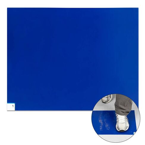 Sticky Mats 17 * 13 - Adhesive Mat for Home Pets Cleanroom Laboratory Hospital Tacky Mat 30 Sheets Blue Mat 1 Piece in Saudi Arabia