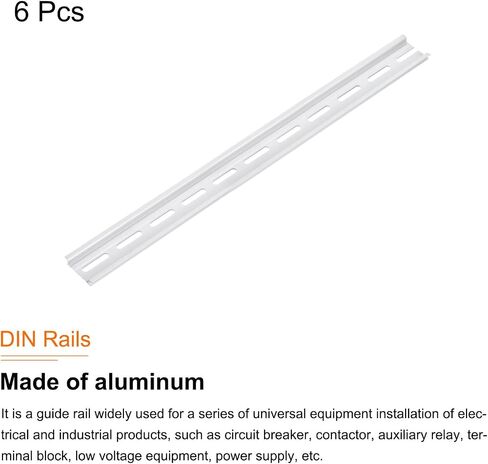 MECCANIXITY DIN Rail Slotted Aluminum Mounting Guide 14 Inch x 1.4 Inch x 0.3 Inch for Equipment Installation Pack of 6 Pcs in Saudi Arabia