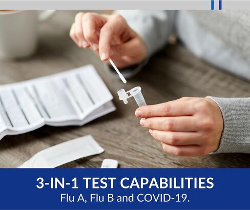 CorDx TyFast Flu A/B & Covid-19 Multiplex Rapid Test, 10 Mins at Home, FDA Authorized, 3-in-1 Combo Kit, 1 Test in Saudi Arabia
