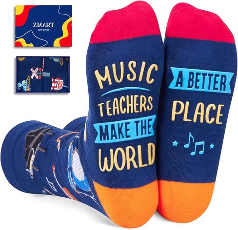 Zmart Funny Crazy Socks for Women Men, Music Teacher Gifts, Gifts for Writers Authors Teachers, Book Reader Socks in Saudi Arabia