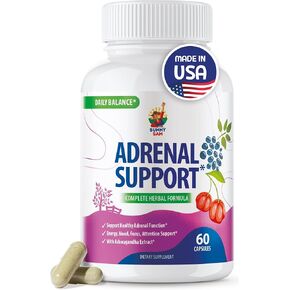 Adrenal Cortex Support Supplements for Cortisol Management - 60 Capsules - Supports Cortisol Health, Energy Levels, and Stress Moderation
