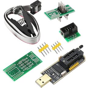 ABSOK SOIC8 SOP8 Flash Chip IC CH341A USB Programmer Flash BIOS Chip USB Programmer Module SB Programmer+SOP8 Clip+Adapter