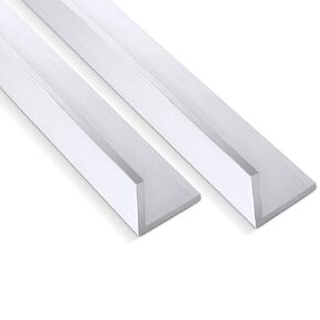 Blulu 2 Pcs 3.15" x 3.15" x 0.24" Aluminum Angle 12" Length Versatile 6063 Aluminum Angle Stock Angle Bar Aluminum Corner Trim 1/4" Thick for DIY Industrial Projects and Structural Solutions