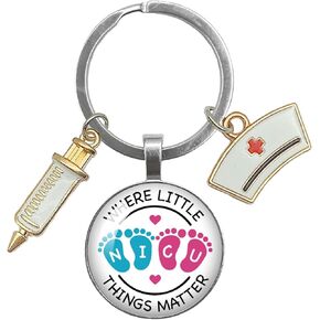 Nurse in Progress Please Wait Transparent Cabochons Keychain with Nurse Cap and Syringe Pendant Nurse Student Metal Keychain Appreciation Keychain Gifts for RN LPN CNA Nursing Doctor Student in Kuwait