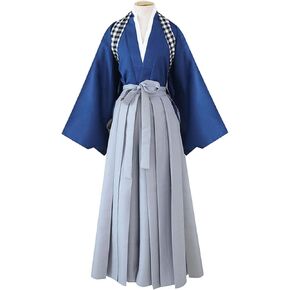 Resnan Japanese Samurai Kimono, Martial Arts Costume Sportswear Hakama Aikido Kendo Uniform, Pants Traditional Kimono