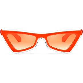 FEISEDY Small Sunglasses for Women Vintage Square Cat Eye Fashion 70s 90s Thick Frame UV Protection Eyewear B0007