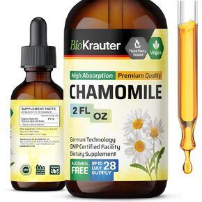 Chamomile Tincture - Chamomile Extract - Supplement for Relaxation and Calmness Support - Alcohol and Sugar Free - Vegan Drops 4 Fl.Oz.