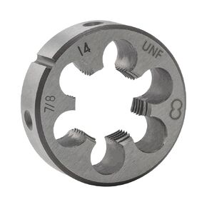 7/8"-20 UNEF Round Die, Right Hand Machine Thread Die 7/8 x 20 UNEF