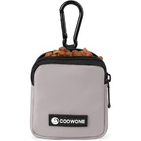 Waterproof Dog Treat Pouch, Dog Training Treat Pouch Built in Poop Bag Dispenser Adjustable Shoulder Bag (BLK) (BLK)