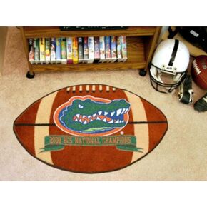 FANMATS 4156 Florida Gators Basketball Shaped Rug - 27in. Diameter, Basketball Design, Sports Fan Accent Rug - Gator Head Primary Logo