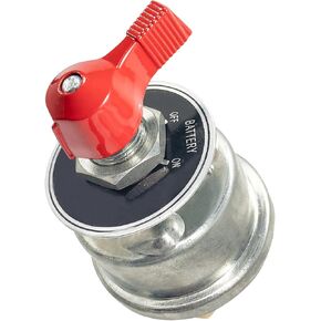 Ampper 12-24 V Master Battery Disconnect Switch, Battery Power Cut Isolator Killer for Car, Vehicle, RV and Boat (300 A, On/Off)