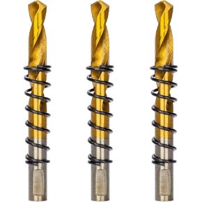 Stepped Pilot Drill Bits 3Pcs and Titanium-Plated Pilot Drill Bits 3Pcs for Carbide Hole Saw