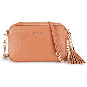 Chrysansmile Women's Crossbody Bag Genuine Leather Crossbody Purse Bags for Women Outdoor Zipper Crossbody Shoulder Handbag