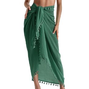 Eicolorte Cover Up Skirt Open Front Swimsuit Wrap Cover Ups Summer Beach Skirts With Slit For Women