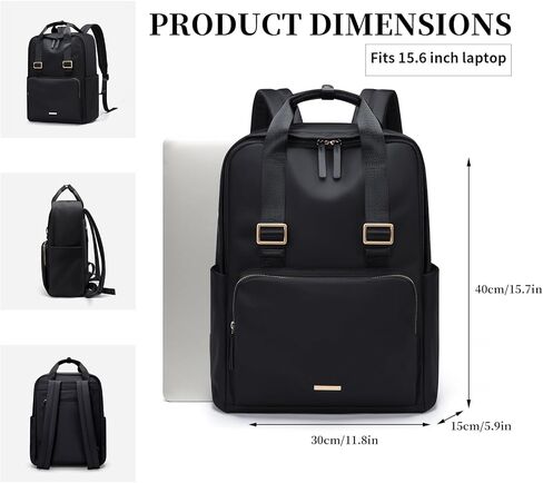 حقيبة ظهر للكمبيوتر المحمول من GOLF SUPAGS للنساء تناسب حقيبة كمبيوتر محمول مقاس 15.6 بوصة ومحفظة كاجوال وحقيبة ظهر للسفر والعمل (كاكي فاتح) in Kuwait