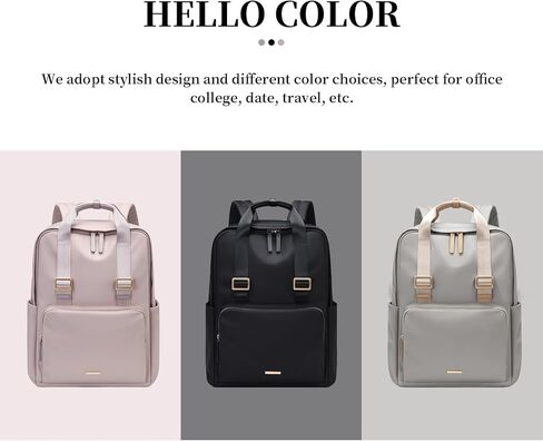 حقيبة ظهر للكمبيوتر المحمول من GOLF SUPAGS للنساء تناسب حقيبة كمبيوتر محمول مقاس 15.6 بوصة ومحفظة كاجوال وحقيبة ظهر للسفر والعمل (كاكي فاتح) in Kuwait