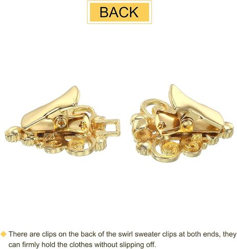 uxcell Vintage Sweater Clips, Cape Cloak Clasp Retro Cardigan Clips Shawl Clips Dress Shirt Brooch Clip in Saudi Arabia