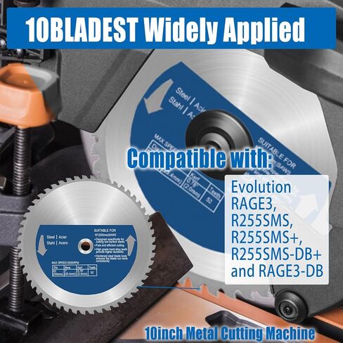 14 Inch Metal Steel Cutting Saw Blade,Replacement for Evolution 14 Inch Chop Saw Blade for Evolution S14CPS,S15CPS,S355MCS,S355CPS,S380CPS|Metal Cutting Saw,66Teeth Mild Steel Cermet Blade in Saudi Arabia