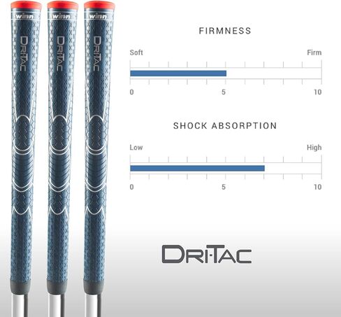 مقبض جولف قياسي من WINN DRI-TAC، راحة مبطنة وغير قابلة للانزلاق، ماص للرطوبة وامتصاص الصدمات، تقنية AVS، محاذاة اليد وضغط قبضة أخف، مبتذل في جميع الأحوال الجوية، بوليمر عالي الأداء in Saudi Arabia