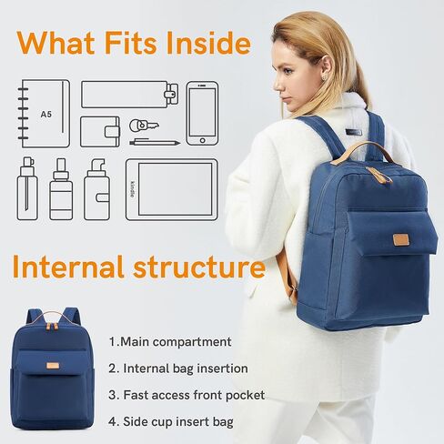 VGOAL Laptop Backpack Womens Backpack - Convertible Tote Backpack For College, Durable Slim Travel Backpack With Luggage Handle, Water Resistant Commuter Bookbag Gifts For Men Women Fit 15.6 Notebook in Kuwait