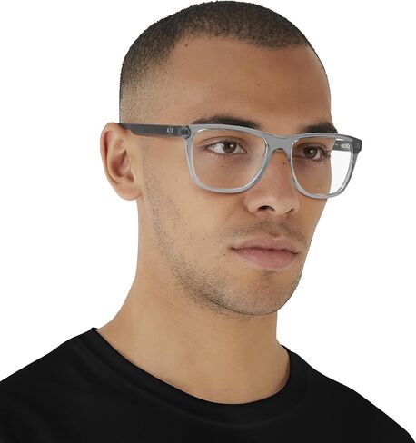 Armani Exchange Men's Ax3048f Low Bridge Fit Rectangular Prescription Eyeglass Frames in Saudi Arabia