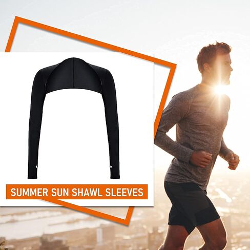 Aster Cooling Shawl Arm Sleeve with Finger Hole Sun Protection Cooler Shrug Arms Wrap 2-piece in Saudi Arabia