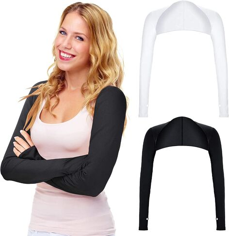Aster Cooling Shawl Arm Sleeve with Finger Hole Sun Protection Cooler Shrug Arms Wrap 2-piece in Saudi Arabia