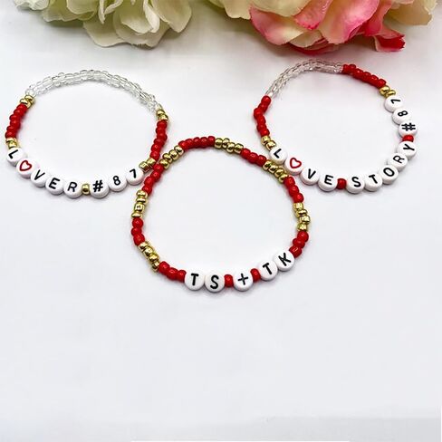 Concert Bracelets Exchange Inspired Friendship Bracelets Set, Album Themed Bracelets for Singer Tour Concer, Tour Accessories Nameplate Bracelet TS Fans in Saudi Arabia
