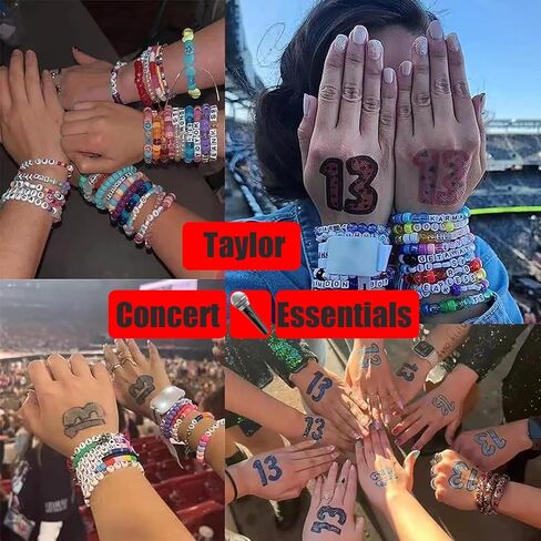 Concert Bracelets Exchange Inspired Friendship Bracelets Set, Album Themed Bracelets for Singer Tour Concer, Tour Accessories Nameplate Bracelet TS Fans in Saudi Arabia