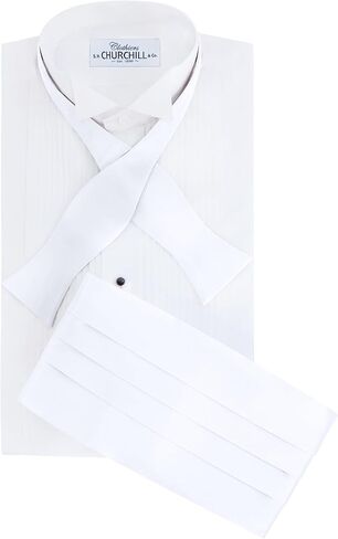 S.H. Churchill & Co. 100% Silk Self-Tie Bow Tie and Cummerbund Set for Tuxedo, Wedding, Black-Tie Event- 16MM Silk, Gift Box in Kuwait