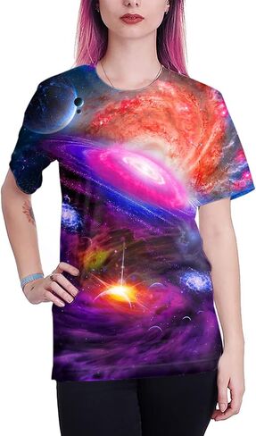 Neemanndy 3D Graphic Colorful T-Shirts Short Sleeve Crew Neck Print Tee for Men Women and Youngs in Saudi Arabia