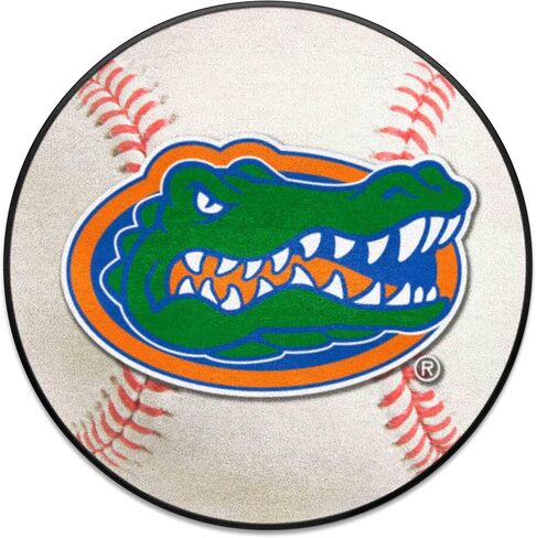 FANMATS 4156 Florida Gators Basketball Shaped Rug - 27in. Diameter, Basketball Design, Sports Fan Accent Rug - Gator Head Primary Logo in Kuwait