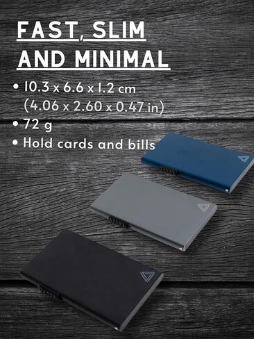 Lufanc Wallet - Slim Metal RFID Blocking Credit Card Holder for Men - Minimalist Pop Up Cards Wallet - Credit Card Wallet with Money Pocket Metal Card Case (Black) in Saudi Arabia