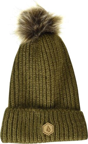 Volcom Women's Lula Faux Fur Pom Snow Beanie in Saudi Arabia