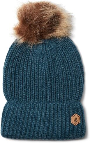 Volcom Women's Lula Faux Fur Pom Snow Beanie in Saudi Arabia