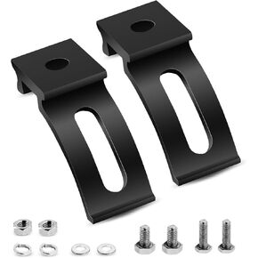 LED Light Bar Base Mounting Bracket Universal Adjustable Slide Mounting Bracket 2PCS Side Bracket Kit for Most Straight or Curved Light Bars from 4 inch up to 52 inch(Pack of 2)