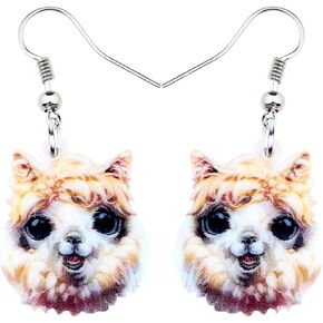 Acrylic Cute Alpaca Earrings Dangle Drop Cartoon Llamas Jewelry for Women Girls Novelty Gifts