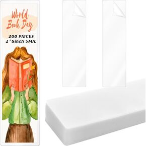 100Pieces Bookmark Laminating Pouches 2 * 8inch Hot Laminator Sleeves 5 Mil Compatible with Most Pouch Laminating Machines for Book Lovers Nature Lovers