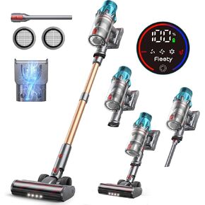 Cordless Vacuum Cleaner 550W/45Kpa, Stick Vacuum Cleaners 60 Mins Max Runtime with Charging Dock, Self-Standing Handheld Vacuum with Touch Display, 6-in-1 Vacuum Cleaner for Carpet/Hard Floor/Pet Hair