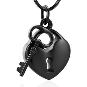mingkejw Cremation Jewelry Urn Necklaces for Ashes Stainless Steel Key with my Heart Urn Pendant Memorial Ash Holder keepsake Necklace