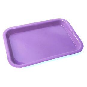 Dental Autoclavable Procedure Flat Tray Medical Instrument Set Up Flat Tray Size F - 9 5/8" W x 6 5/8" D x 7/8", Neon Purple