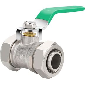 3/4’’ Air Piping Fittings, Brass Ball Valve, 3/4’’× 3/4’’ Piping, Shut-Off Fittings Fit for Shop Garage Compressed Air Line System