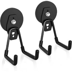ENUODA Strong Magnetic Hooks Heavy Duty 2 Pack Garage Hooks Heavy Duty Magnet Hooks for Cruise Cabin Magnet Utility Hooks for Hanging Garage Shelve and Garden Tools Kitchen Outdoor